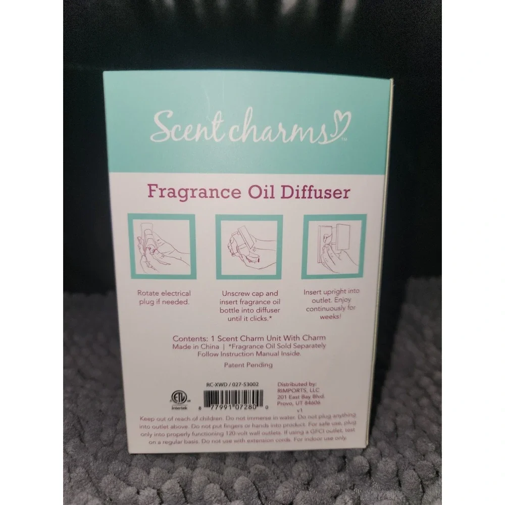 Scent Charms Teal‎ Birdie Fragrance Oil Diffuser by ScentSationals~NEW IN BOX
